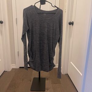 Gray Athleta long sleeve ribbed on the side